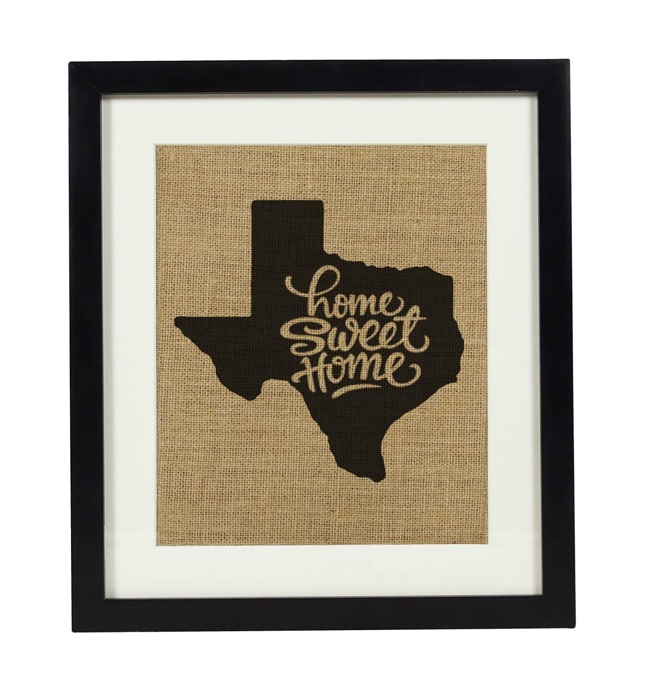 Cadre photo Texas sur toile de jute pour habiller un mur vide