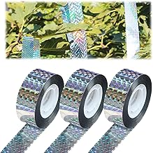 Outdoor bird scarer, 3 rolls of double-sided tape, 80 m x 2.2 cm, pigeon repellent, anti-pigeon, bird scarer, pigeon scarer, suitable for balconies, ravens, gardens, orchards