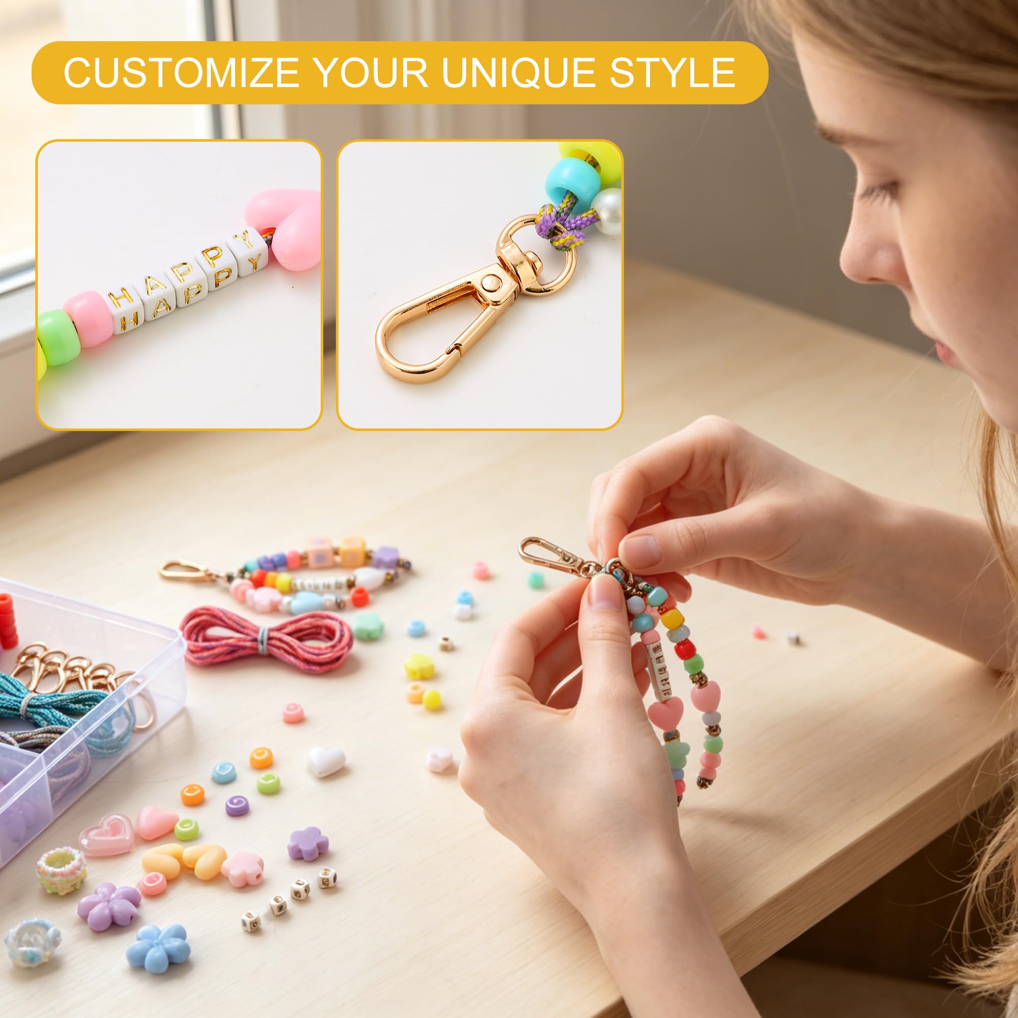 DIY Keychain Making Kit - Beads & Charms -2