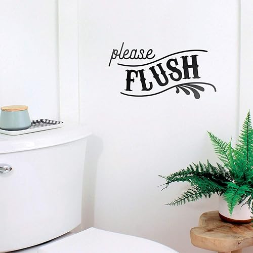 Miniatura 2 de Calcomanía de vinilo para pared, 11 x 20 pulgadas, cita divertida e ingeniosa para el hogar, baño, decoración moderna y humorística para interiores