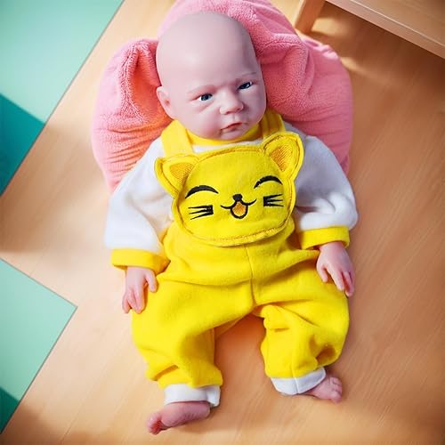 Sil-Gel Mall Muñecas realistas de bebé Reborn de 18 pulgadas, muñeca de bebé de silicona platino para niños, regalo de cumpleaños de Navidad para