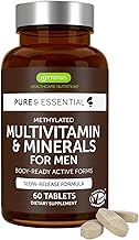 Igennus Methylated Men's Multivitamin with 22 Actives, All-Day Nutrient Delivery, Pure & Clean, Methylfolate & Methylcobalamin, High Strength MTHFR Supplement, Non-GMO & Halal, 60 Tablets