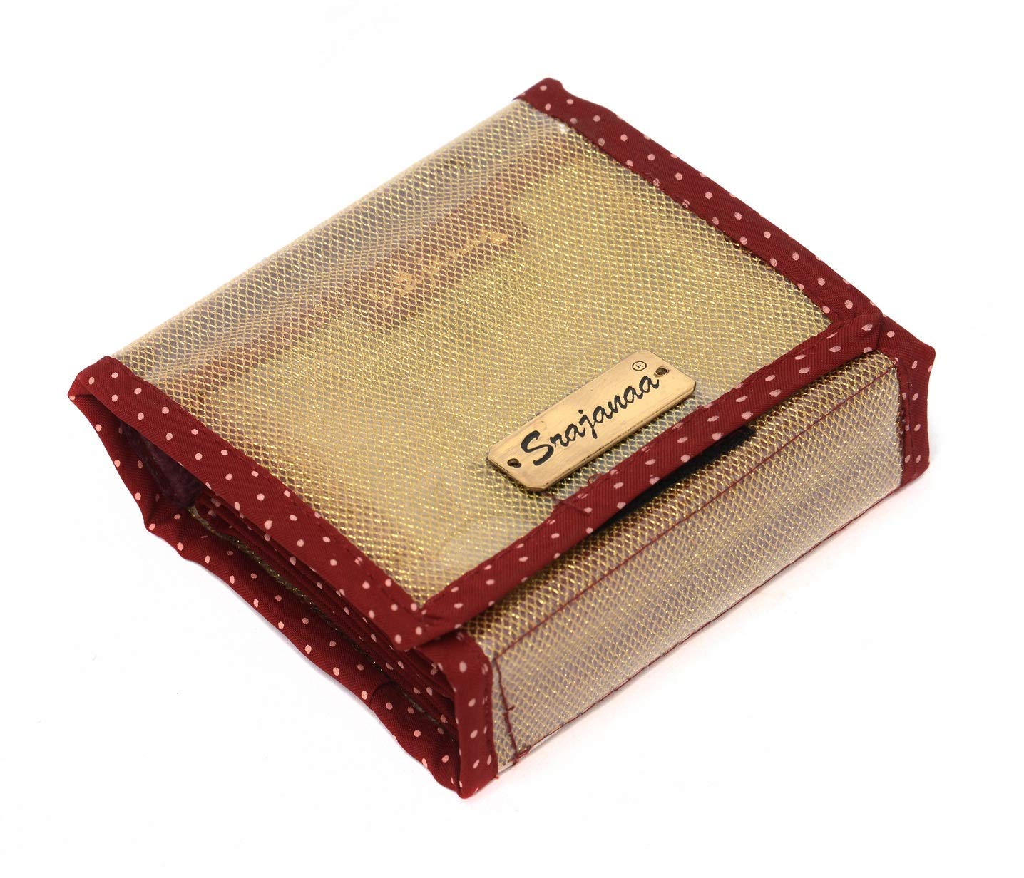 SRAJANAA Plastic PVC foldable Bindi Organizer Pouch Holds Up to 16 Packets, small jewellery, pins (Pack of 1) Maroon (B01EOX69UI) Amazon Price History, Amazon Price Tracker