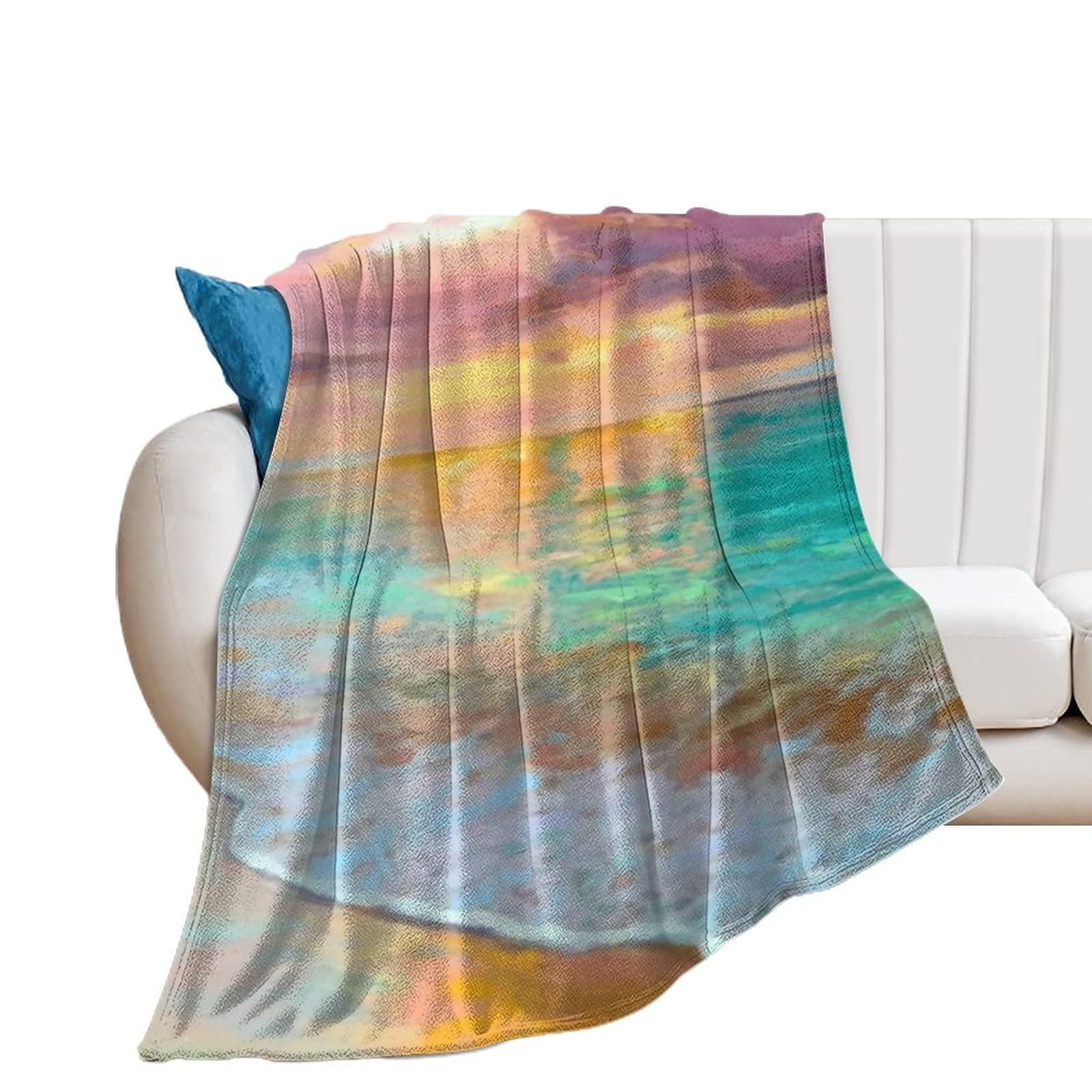 Couverture de lit en flanelle supérieure Beach Art au design artistique raffiné
