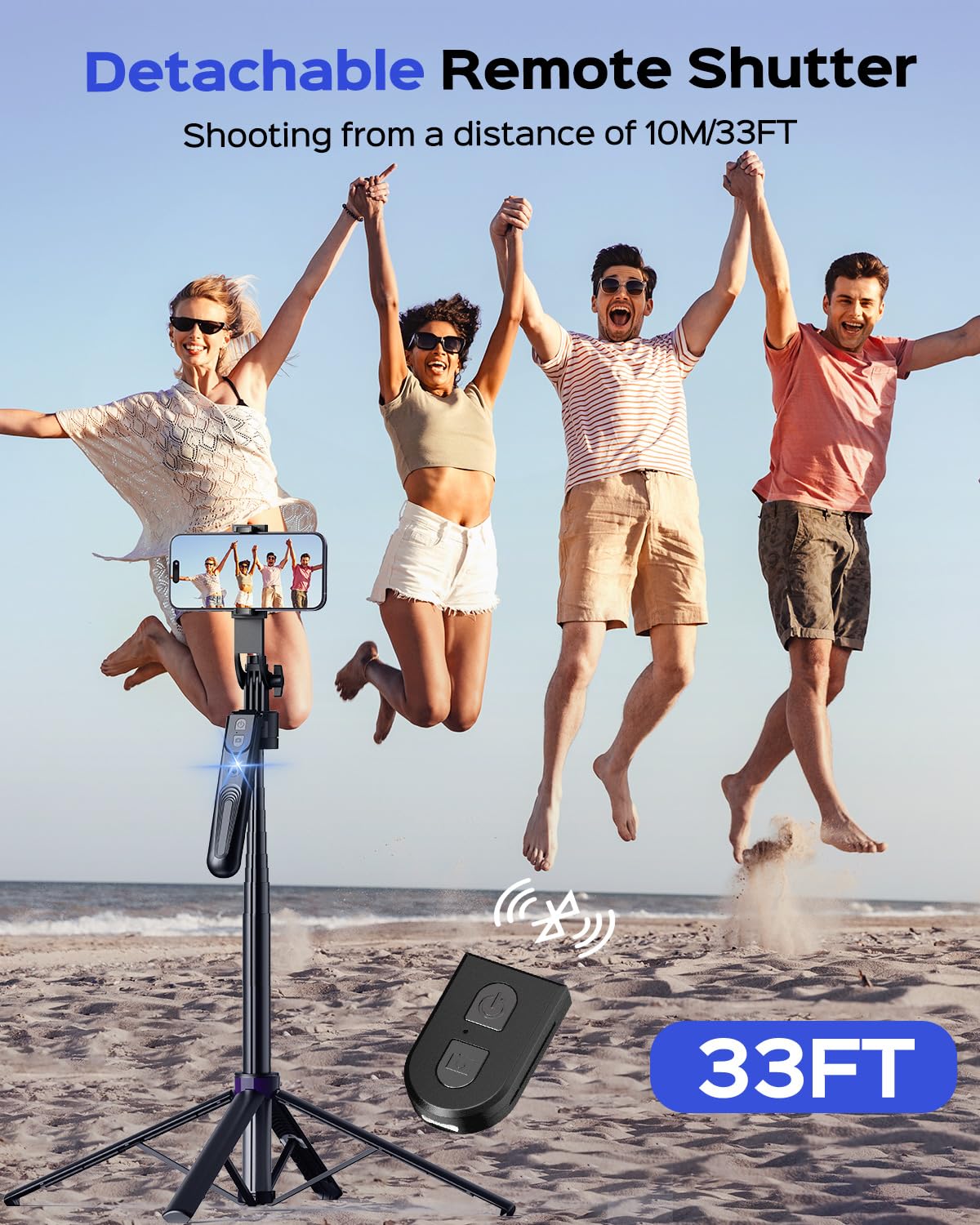 NEMOVA Trípode de seguimiento facial automático de 68 pulgadas para iPhone, trípode de teléfono con rotación de 360° con control remoto inalámbrico y soporte para teléfono, palo selfie para Android