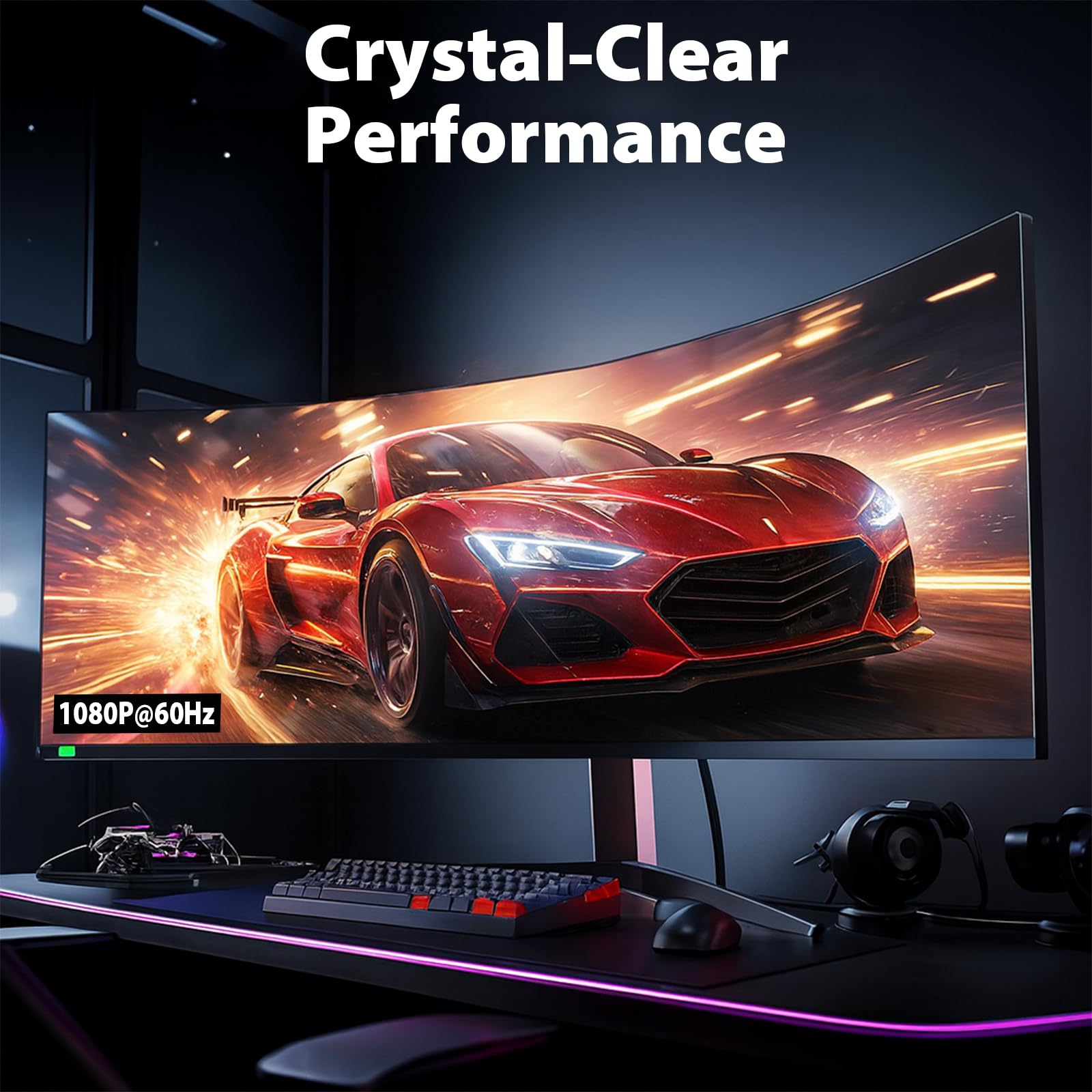 Cyberguys! HDMI-auf-VGA-Kabel, 3 m, Adapterkabel mit sicherer Verriegelung und IC-Chip, Plug & Play, HDMI-zu-VGA-Konverterkabel für Monitor, Projektor, PC, Laptop, Desktop, Xbox, PS3, 1080P 60Hz