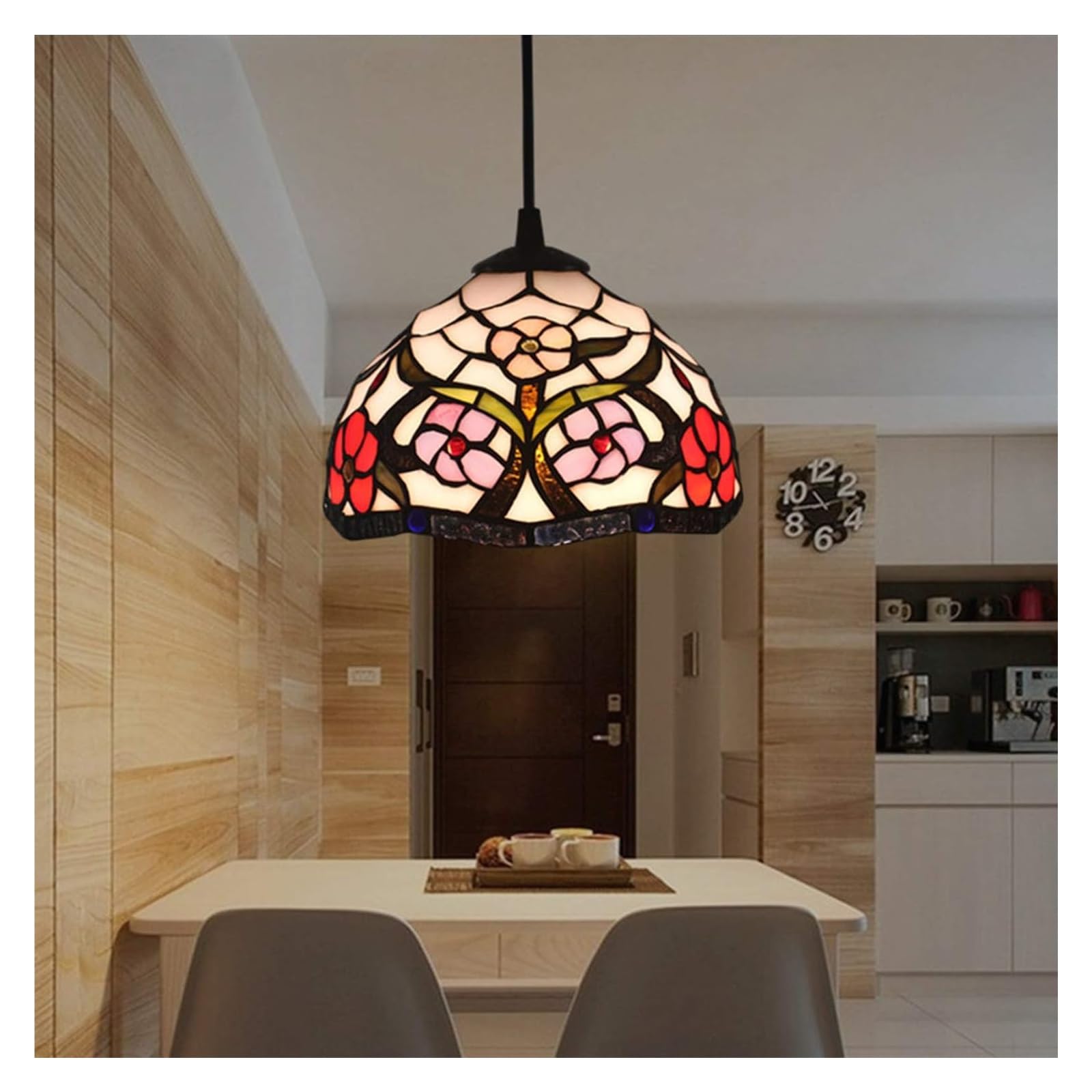 Żyrandole Żyrandol Retro Lampy Wiszące Kreatywne Witraże Lampy Sufitowe Dekoracja Chandelierr,C