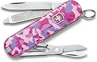 Canivete suíço Victorinox Classic SD, compacto, 7 funções, fabricado na Suíça, Pink Camo