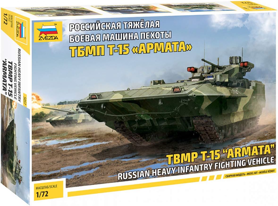 Zvezda 5057 500785057-1 500785057 1:72 T-15 TBMP Armata Russ.Heavy Infant. -Plastic Model Assembly-kit-for Beginners-Detailed, Unvarnished