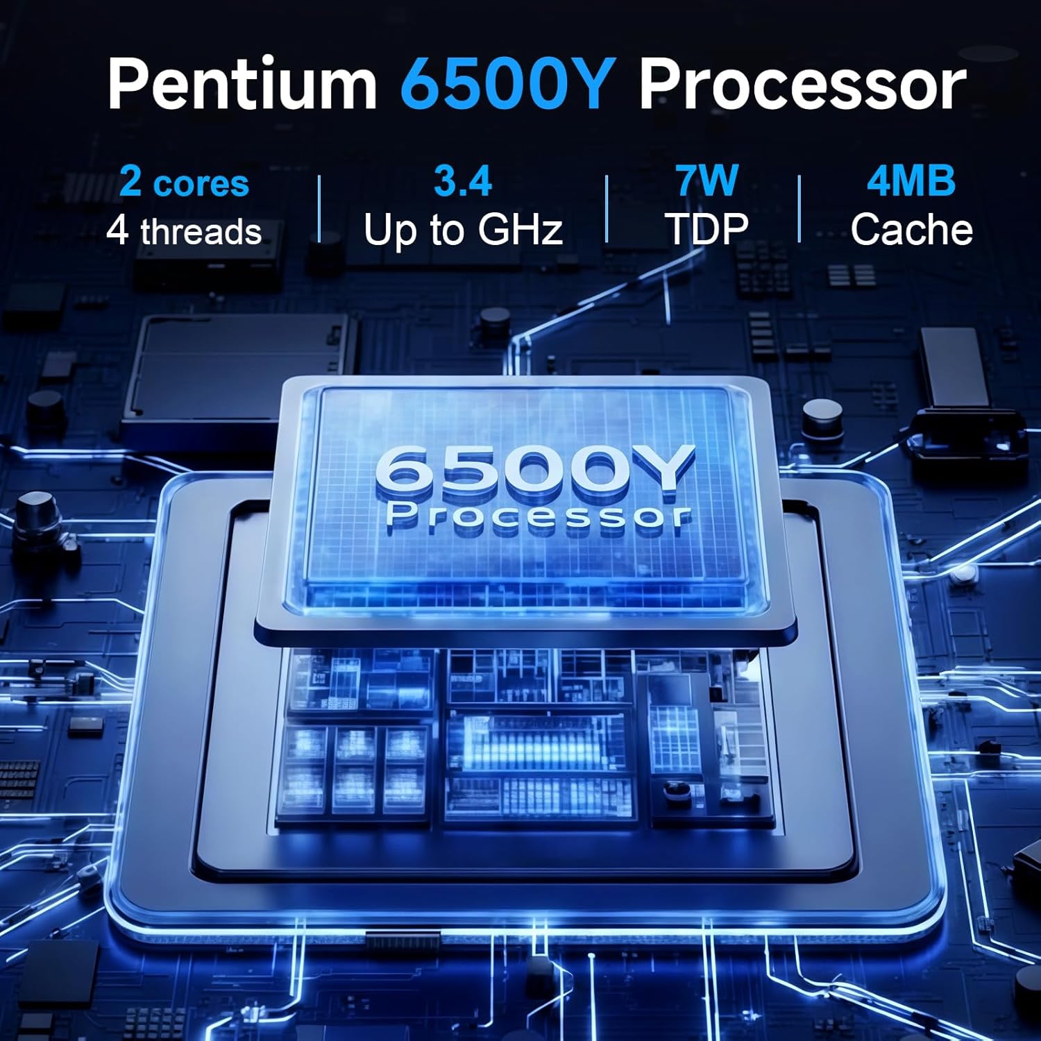 Laptop, 15.6 Inch Laptops - 32GB RAM 512GB SSD, Pentium 6500Y Processor (Up to 3.4GHz), FHD IPS Display, Traditional Laptop Computers for Students and Business, BT5.0, Type C, HDMI, WiFi 5