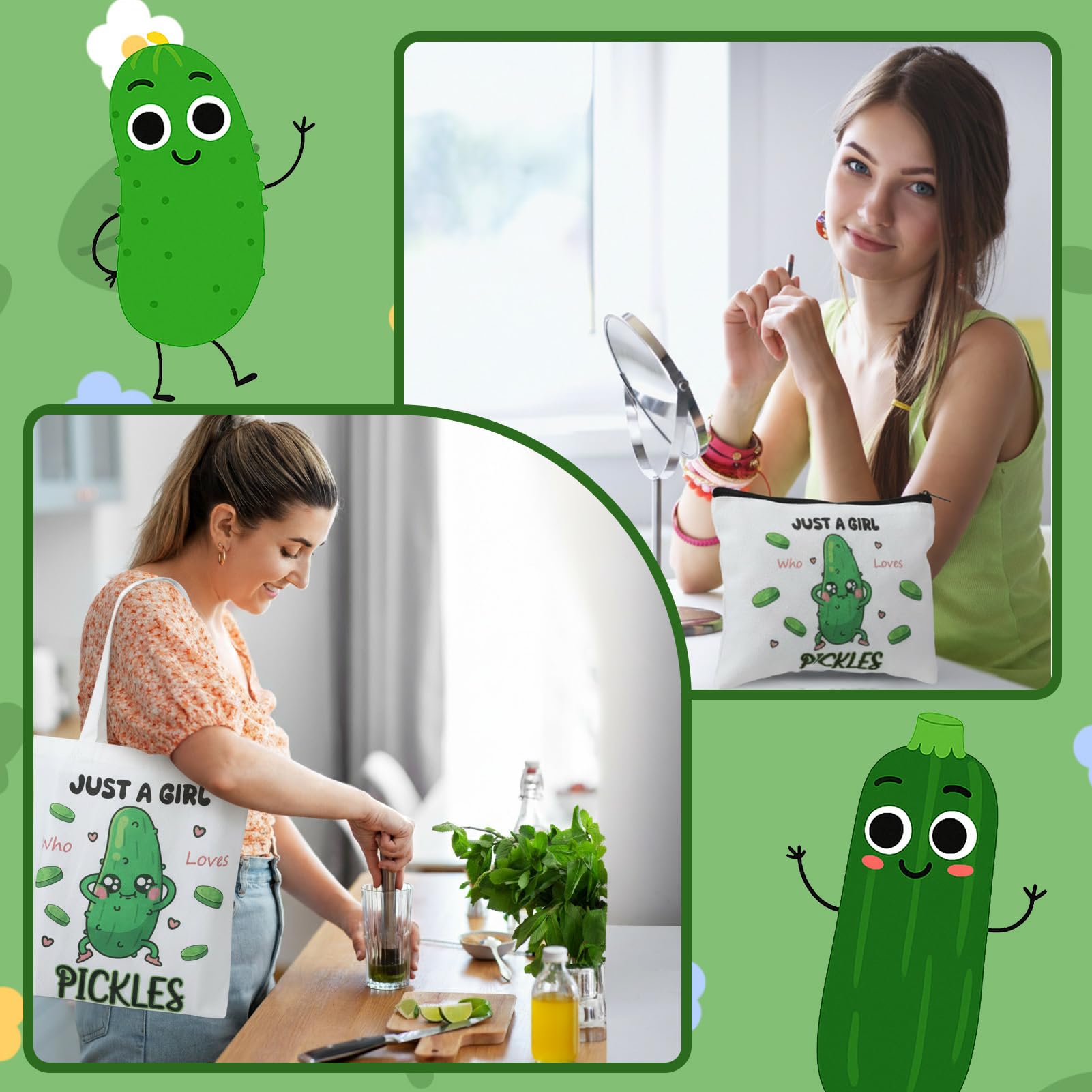 Funny Gifts for Women, Gift Set with Travel Cosmetic Bags Canvas Tote Bag Novelty Gag Socks for Birthday Mather Day