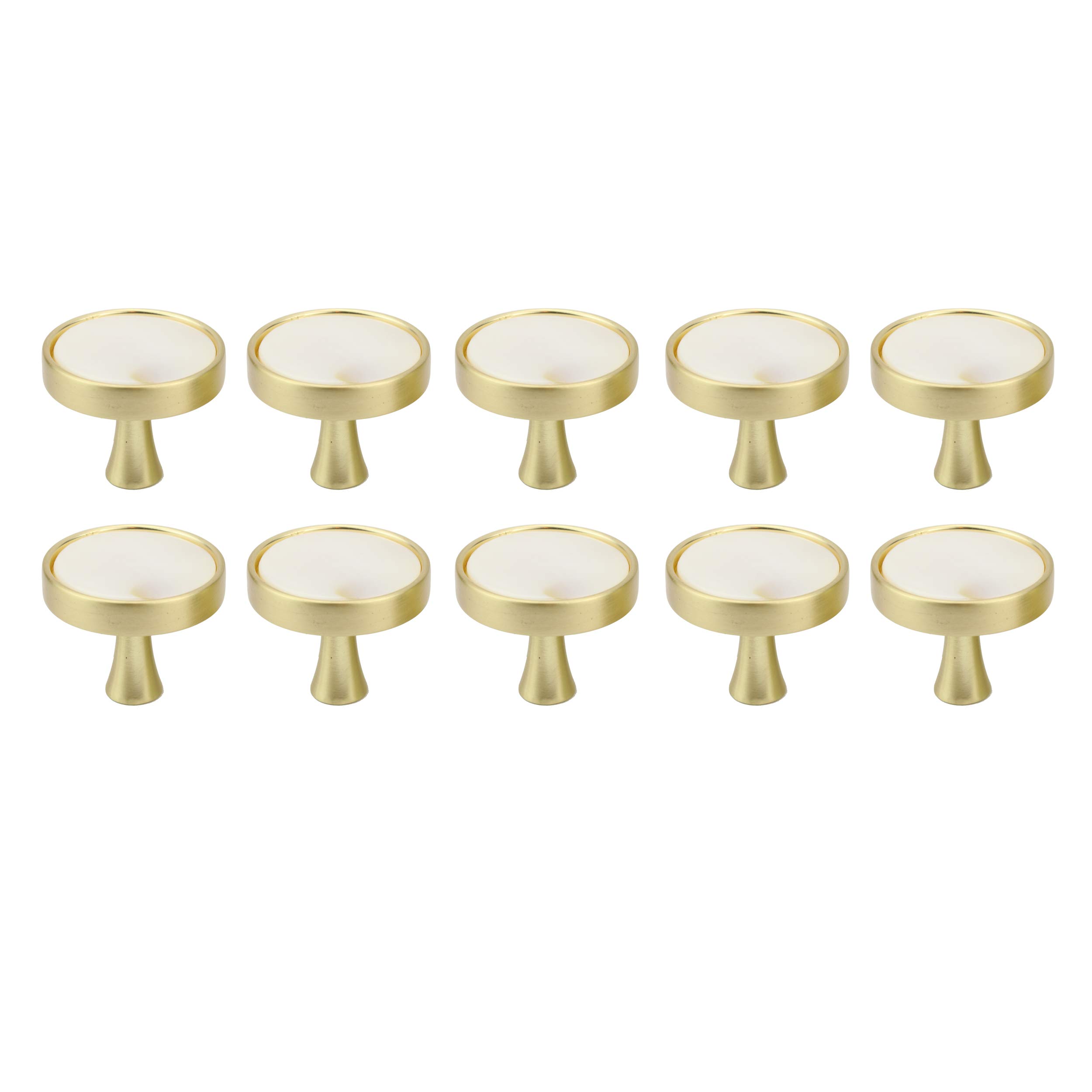 Natural Goods Berlin 10x tirador para muebles PERLE, pomo para muebles, tirador de armario, pomo para cajón, cómoda, aparador, frente de cocina y puerta (Nácar blanco)