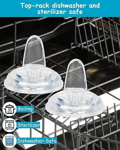 Miniatura 6 de Tetina para biberón estrecho del Dr. Brown's y biberón con boquilla para sorber, suave 100% silicona para biberón con pajilla, 19.7 ft+, 5 unidades