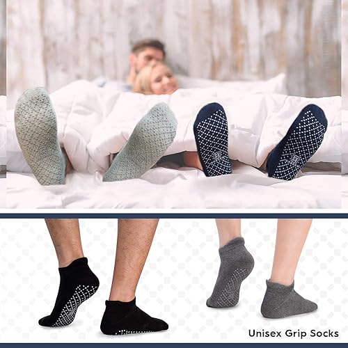 Miniatura 2 de unenow Calcetines antideslizantes unisex con cojín para yoga, pilates, barre, hogar y hospital