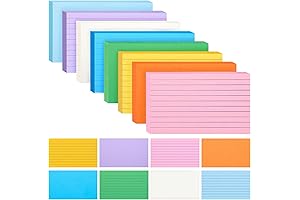 300PCS Ruled Index Cards: Professional and Colorful Business Note Cards for Notes, Studying, and Lists