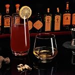 Mfacoy Drinking Glasses Set of 8-4 Tall Glass Cups 18 oz & 4 Short Stemless Wine Glasses 13 oz, Highball Glasses, Glassware Sets for Cocktail, Beer, Wine, Whiskey, Water & Juice Drinkware