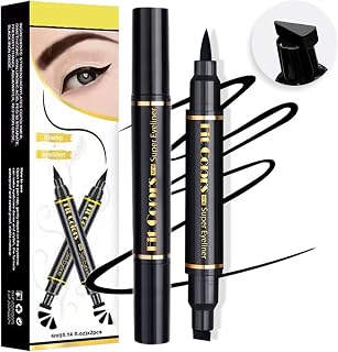 Eyeliner Stamp Wingliner - 2PCS Eyeliner Stencil - Liquid Eyeliner for Women Black Eyeliner Pen Winged Eyeliner Pencil Easy to Use Long Lasting Smudge-Proof No Dipping