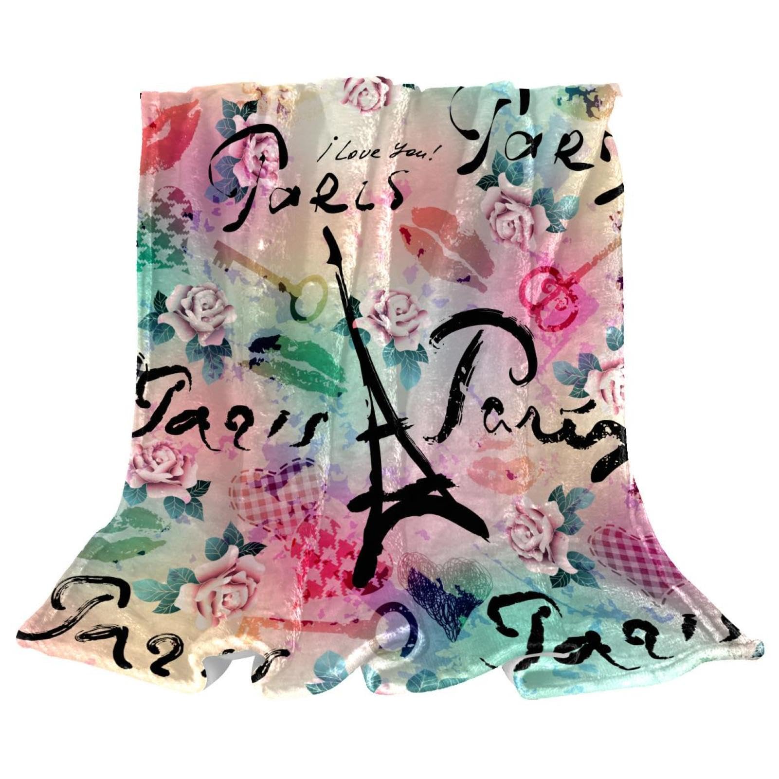 Jeté de canapé Tour Eiffel couverture microfibre douce pour vos soirées cocooning au salon