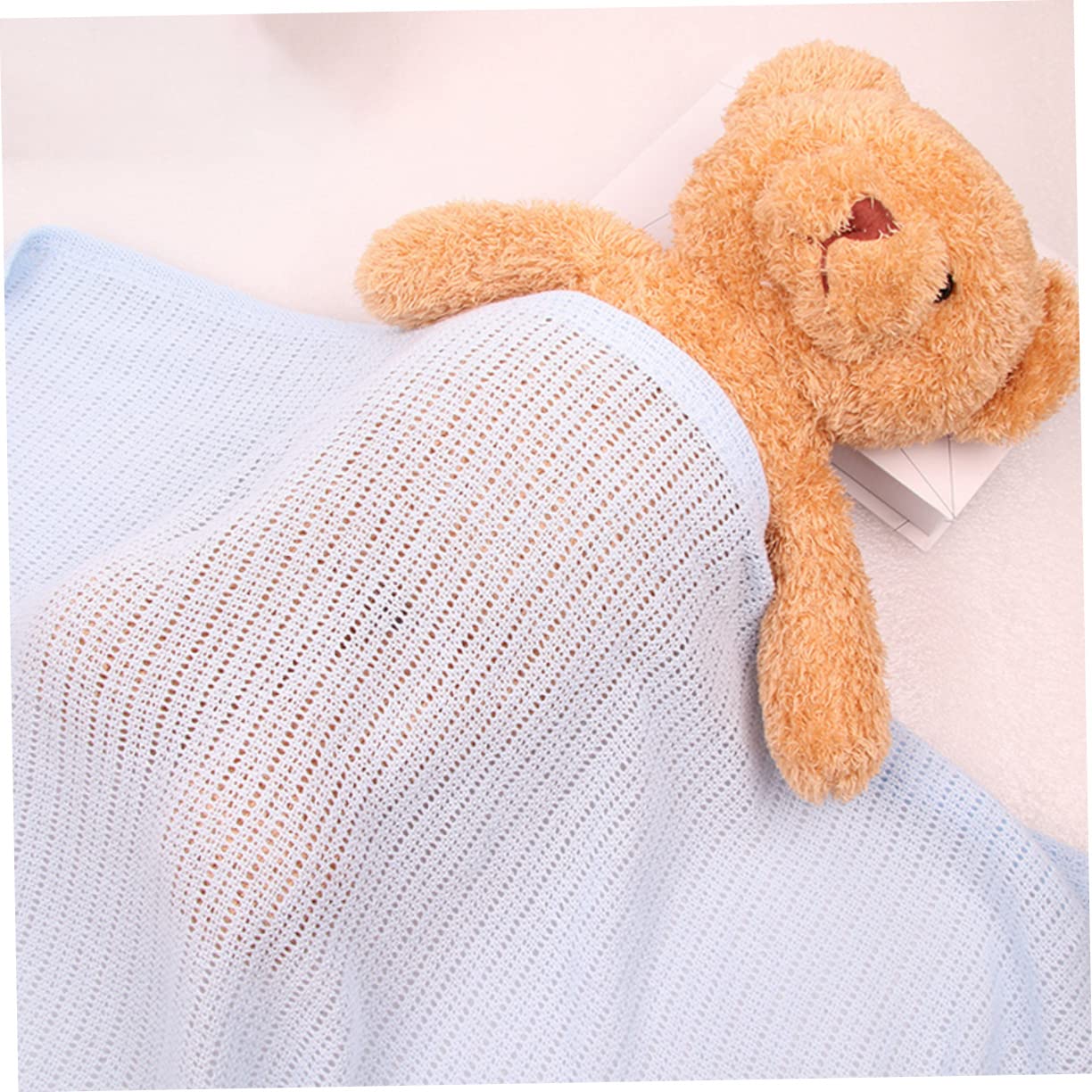 ibasenice 2 Juegos De Aire Acondicionado para Bebé Mantita Bebe Toquilla Bebe Toalla con Capucha para Bebé Chico Mantas De Bebé para Recibiendo De Bebé Algodón 3 Piezas * 2