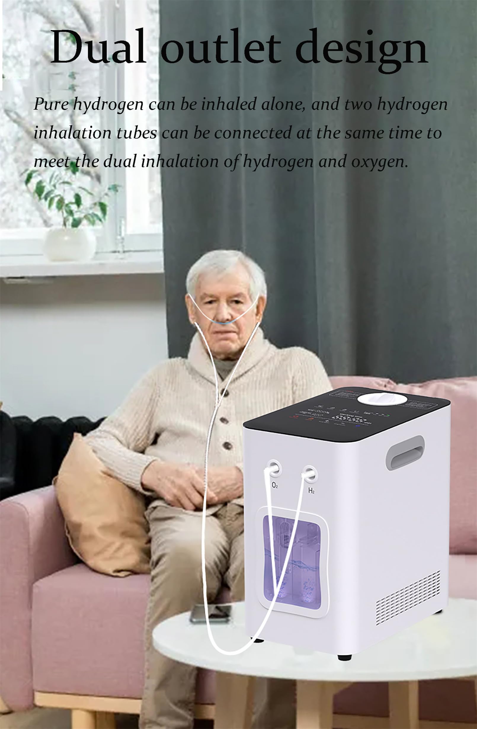 Inhalator wodorowy Generator wodoru H2 inhalacja 99,99% wysoka czystość molekularny wodór inhalator SPE PEM generator wody wodorowej do domu