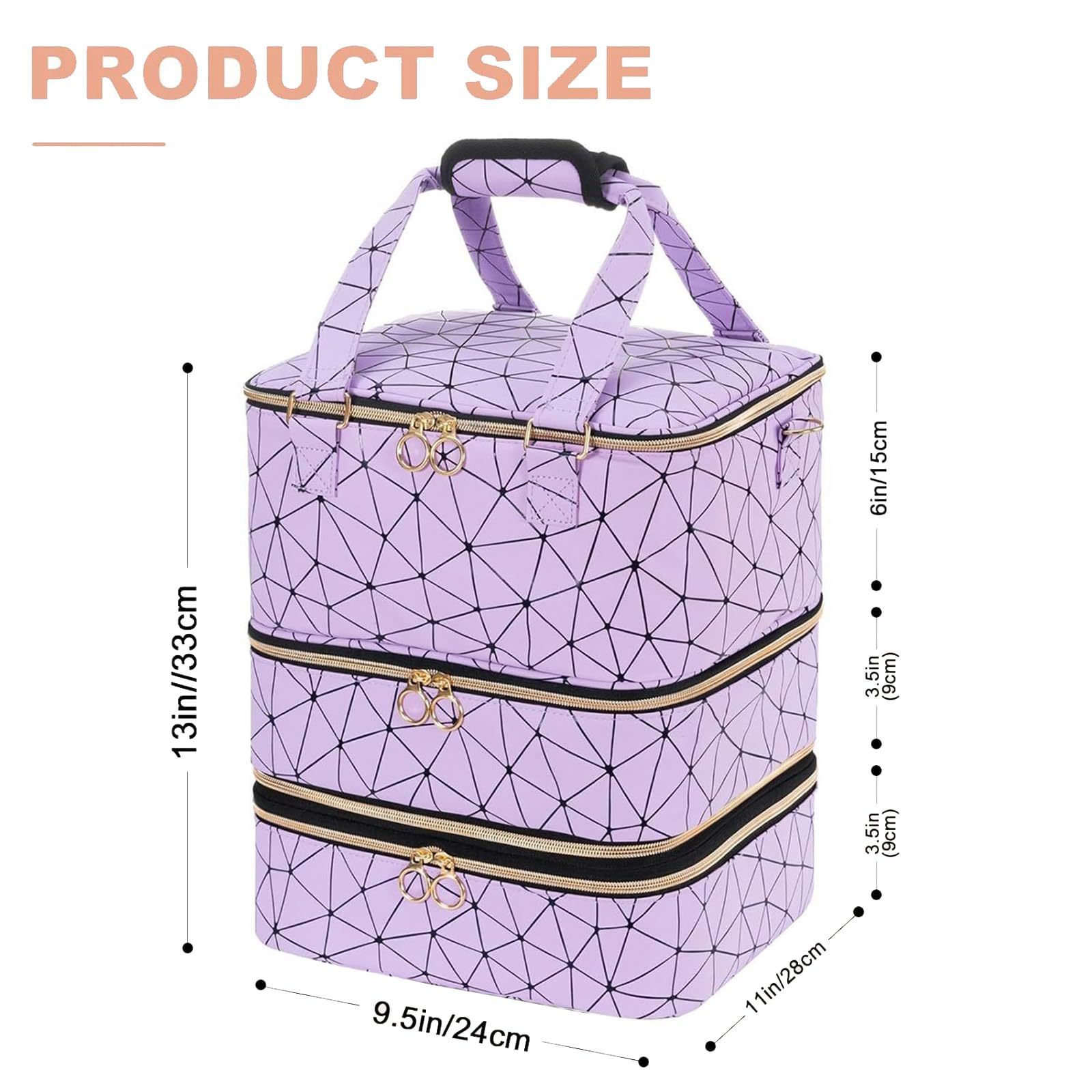 I sistemi stoccaggio dei kit per unghie espandibili contengono 84 smalti gel con spazi divisori personalizzabili per forniture artistiche Custodia per unghie capacità