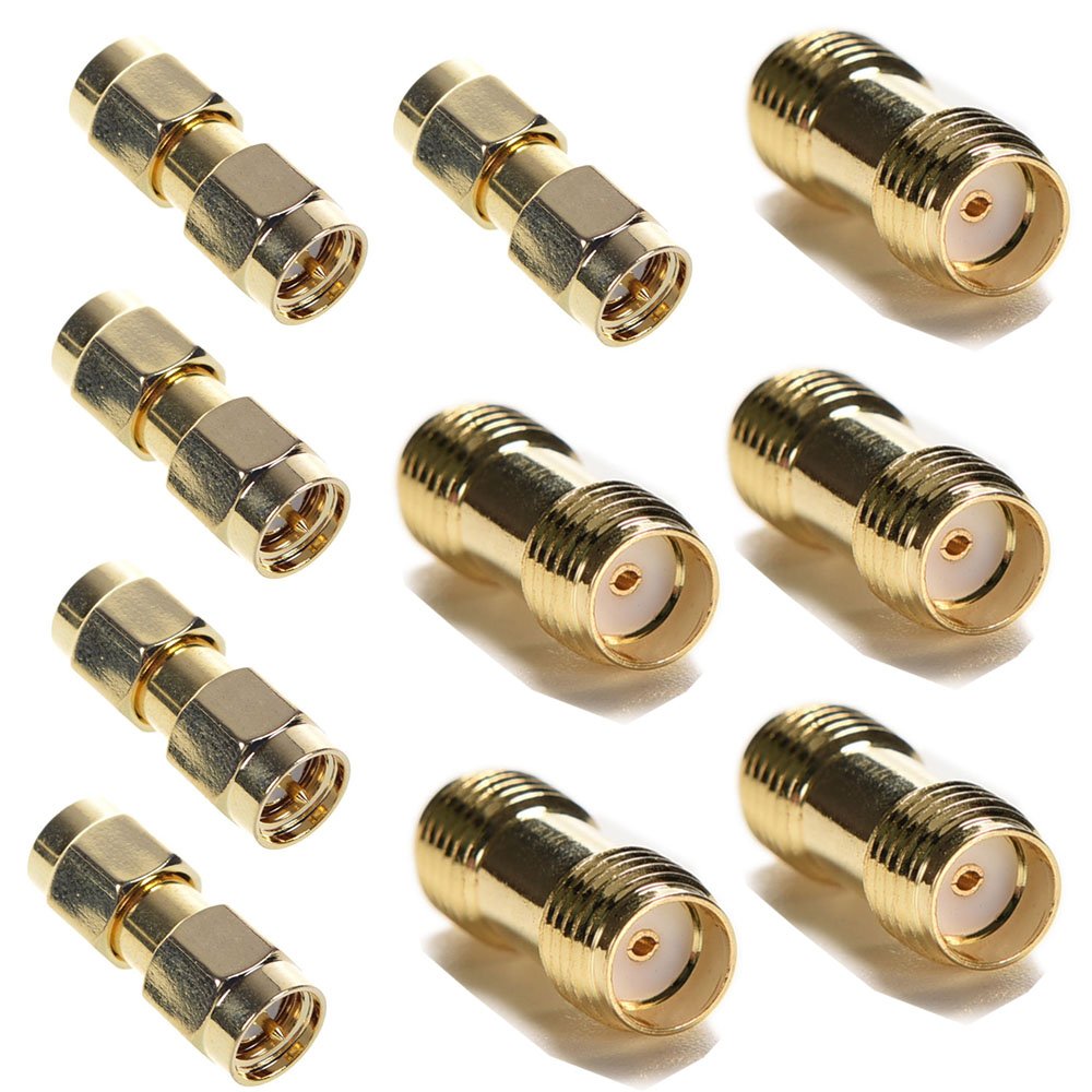 Conector SMA macho a SMA macho con pack 10 piezas