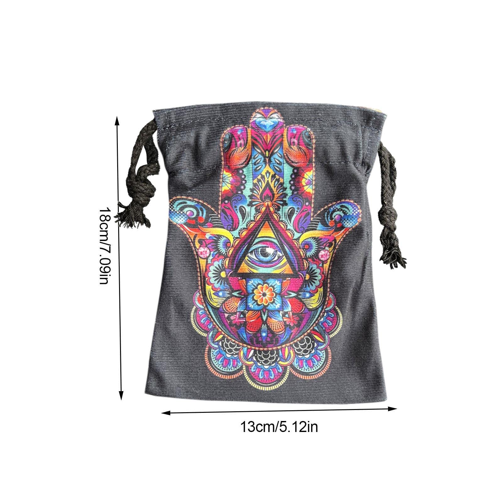 LOKOO Bolsa De Almacenamiento Para Tarjetas De Tarot 40 X 47 Pulgadas Bolsa Con Cordón Para