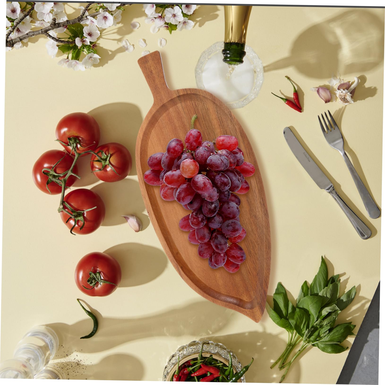 Vassoio Legno Giapponese Con Fiori Di Ciliegio - Decorativo E Pratico Per Casa O Hotel - Foto 5