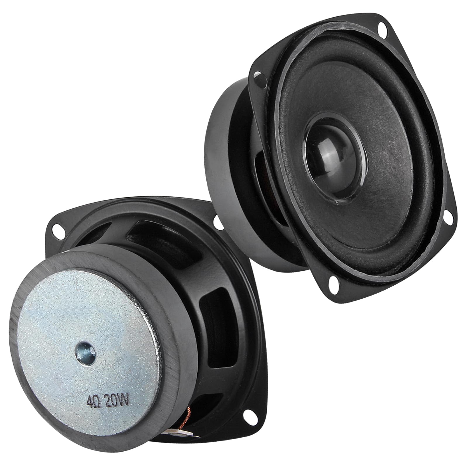 2 altavoces de audio estéreo de rango completo de 3 pulgadas, 4 ohmios, 20 W, para Arduino, bricolaje, impermeable, alta fidelidad, altavoz de audio para coche, subwoofer, sistemas estéreo