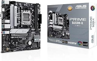 ASUS Tarjeta Madre Prime B650M-K AM5 2X DDR5 2X M.2 PCIe 4.0 USB-C Micro ATX