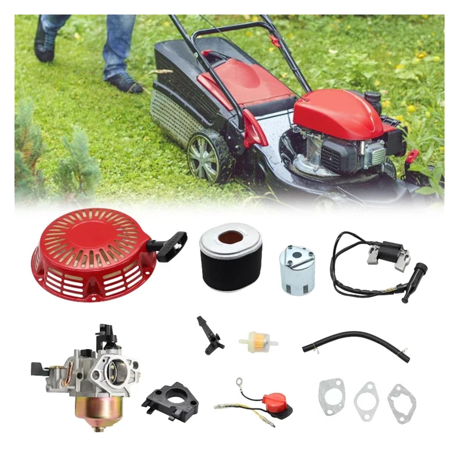 1set Motorwartung Vergaser Kit Vergaser Pull Starter Kit Motorleistung Komplettset Motorkompatibilität