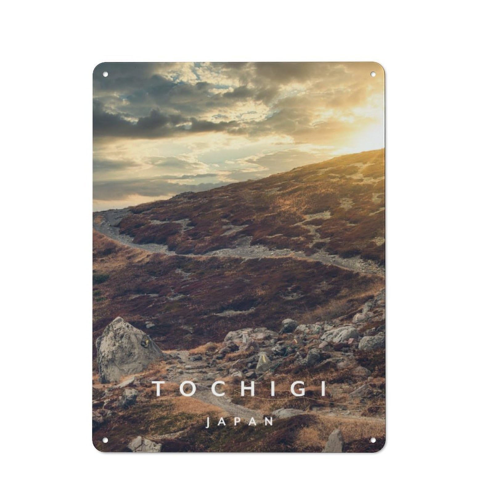 Junmoney Sunset On Tochigi Area Retro Tin Sign 40X30cm For Garage Or Workshop, For Furnishing A New Garage And Workshop With Retro Decor