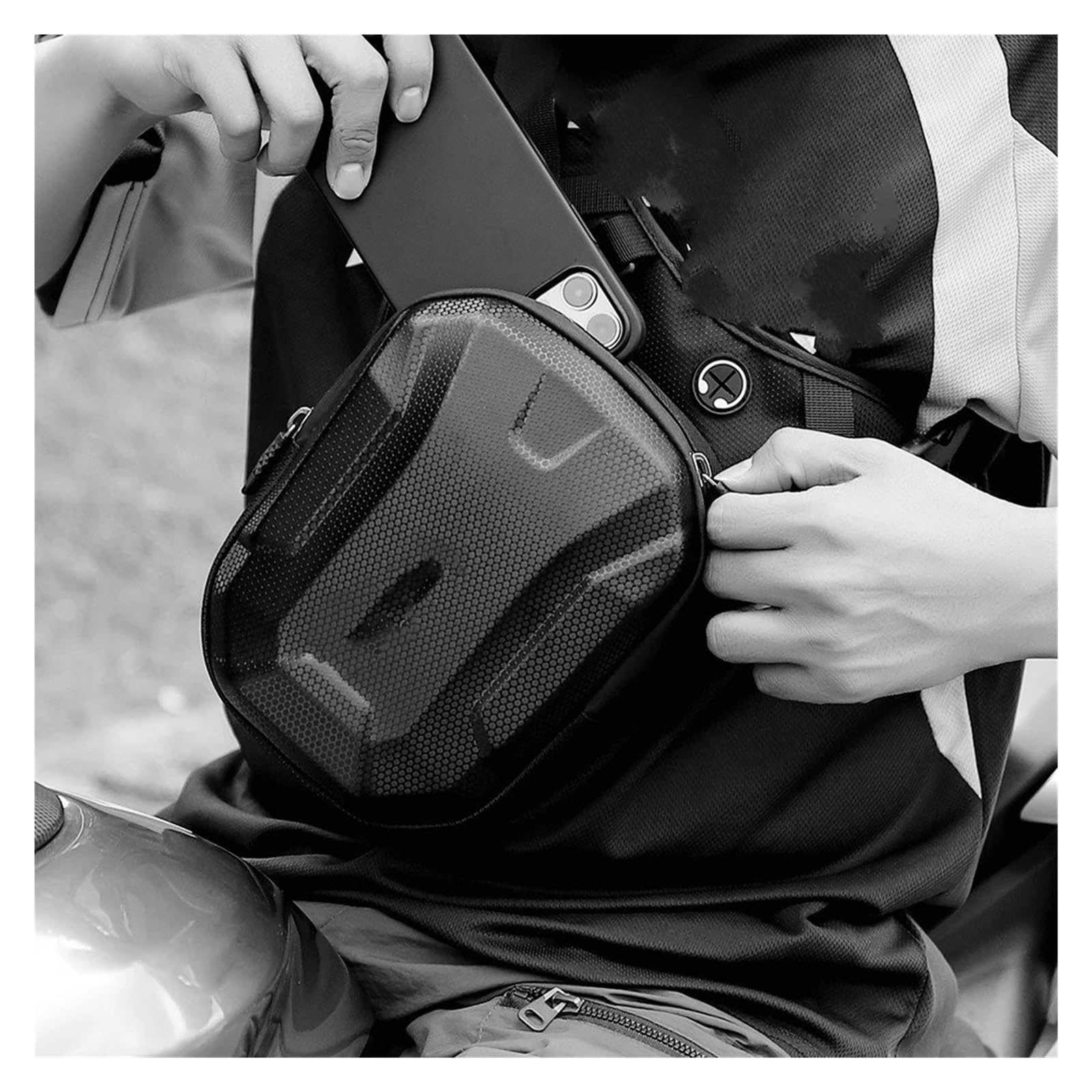 Borsa Moto Borsa Laterale Per Gamba Da Moto Impermeabile Sport All'aria Aperta Casual Marsupio Uomo Donna Hip Bum Riding Selle Moto Bagagli(B)