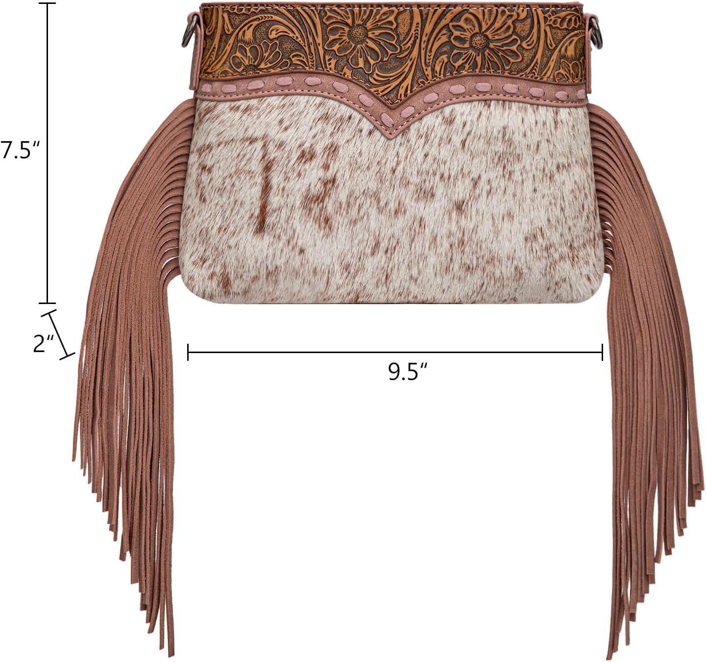 Trinity Ranch Western Crossbody bag for Women Hair-On Cowhide Purse - Image 6