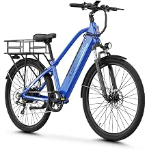 Aipas C2 Electric Bike for Adults 1100W Peak, 28Mph & 62 Miles Long Range Commuter Ebike for Men Women with 48V 12.8Ah Battery, 26" Adjustable Suspension All-Terrain Electric Bicycle
