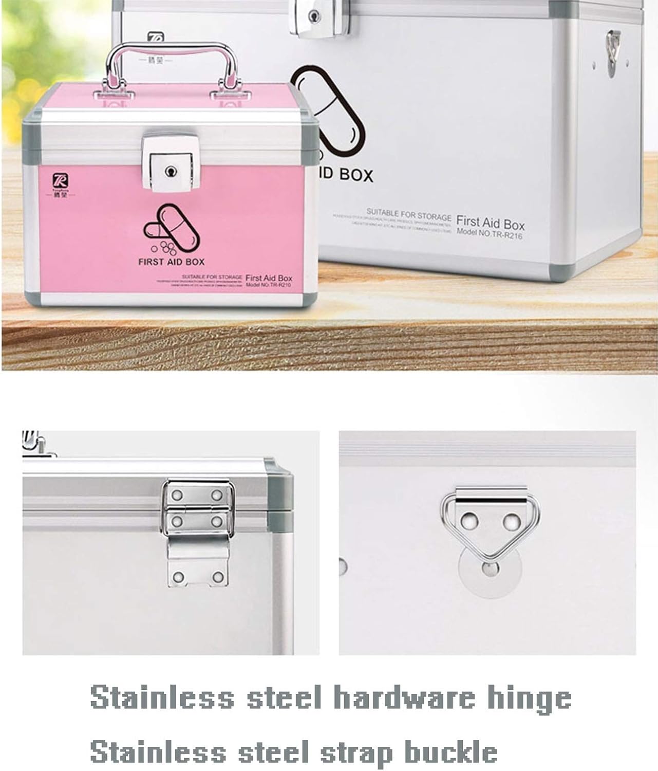 ZMQJEQANBG Family First Aid Box,Portable Medicine Chest Storage,Family First Aid Box Medical Storage Box Medicine Cabinets ABS Medicine Chest Plastic Storage Bin 2 Layers Box With Removable Lid 23.5X1 - Image 6