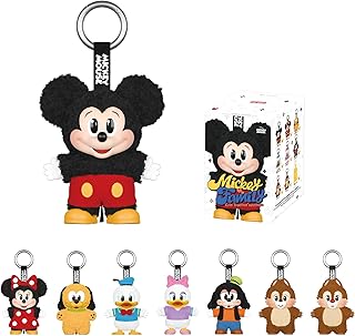 POP MART Mickey Family Figures Cute Together Keychain Series Blind Box ,Random Design Action Figures Collectible Toys Home Decorations, Single Box