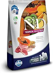 N&D Tropical para Cães Adultos de Raças Médias e Grandes Sabor Cordeiro, Cereais e Frutas Tropicais 12Kg