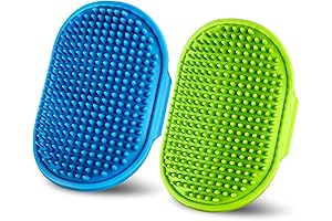 2-Piece Cat Bath Scrubber Set (Blue + Green)