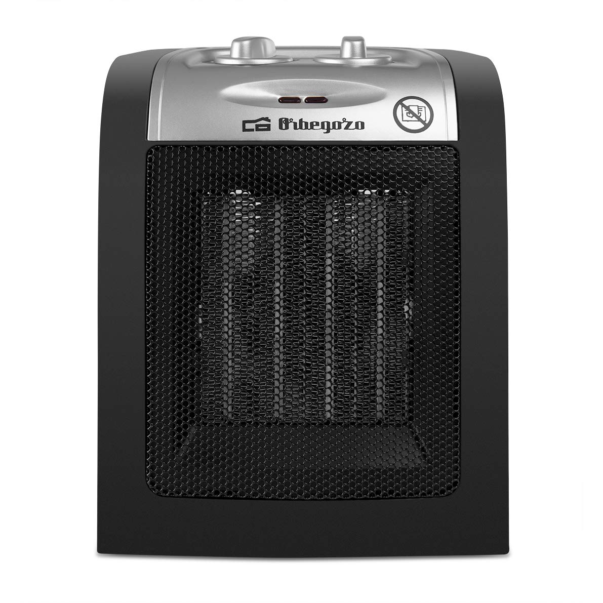 Orbegozo CR 5017, termoventilatore, 1500 W, 2 livelli di potenza, termostato regolabile, sistema di protezione dal surriscaldamento, spia di alimentazione, posizione ventola, nero