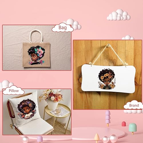 Miniatura 3 de 10 calcomanías para planchar para mujeres afroamericanas, parches de vinilo para transferencia de calor, adhesivos para planchar para ropa,