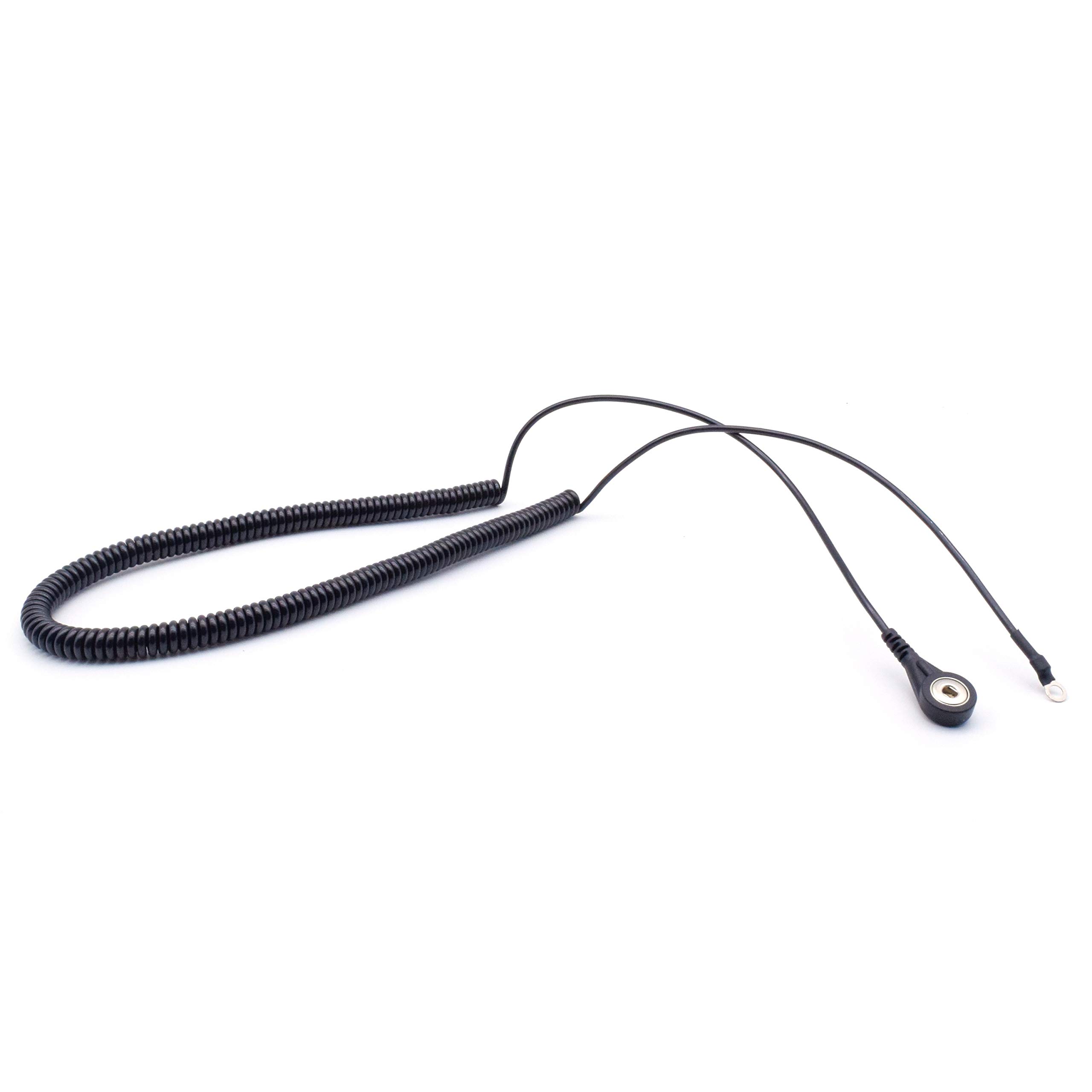 Quadrios GmbH ESD Schutz Spiral Cable Earth Cable 4 mm Push Button to 4 mm Ring Terminal Spiral Cable 3.6 m Professional Antistatic Accessories (Standard EN 61340-5-1) - Image 4