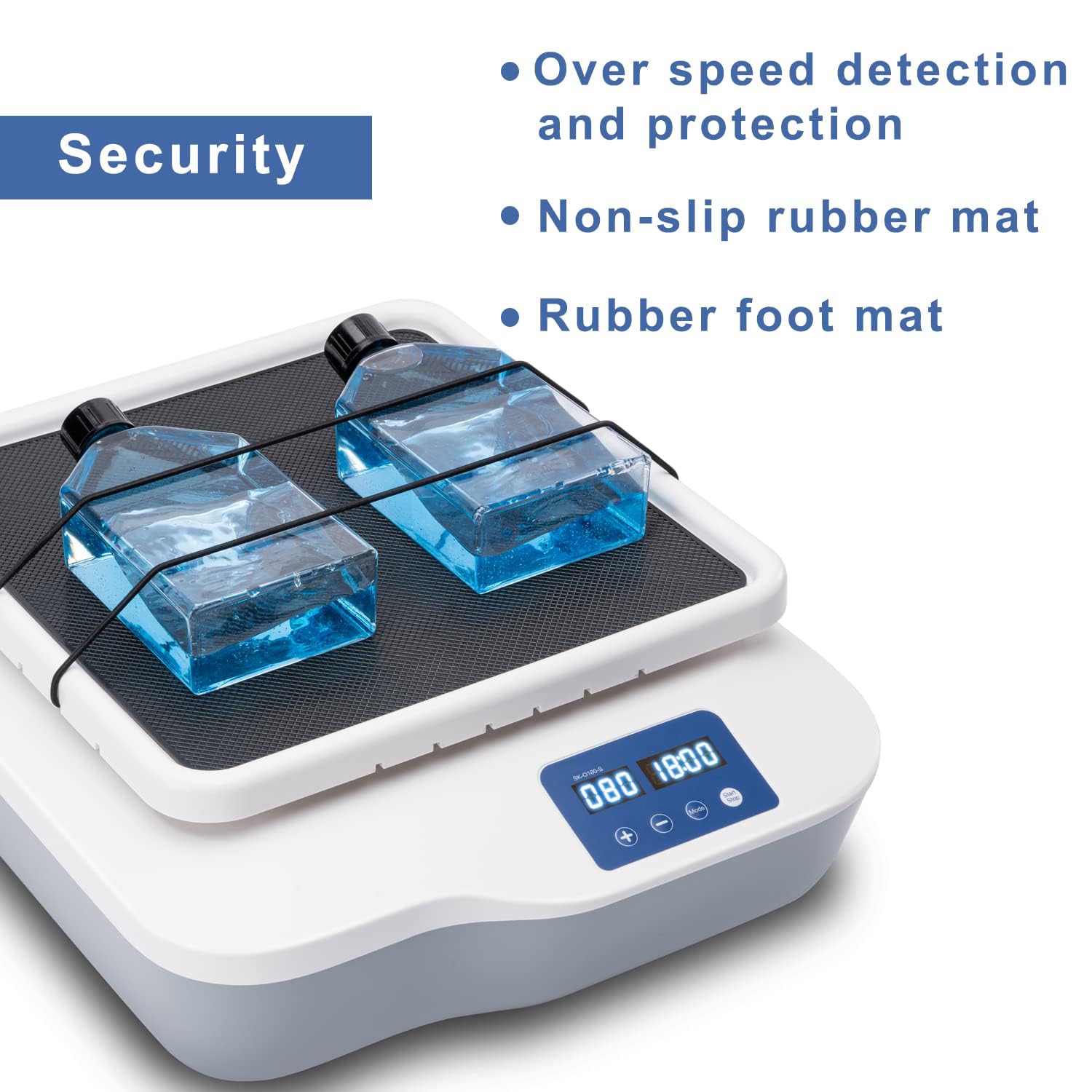 Mezclador orbital de laboratorio para placas Petri, velocidad ajustable 40-200 RPM, modos temporizados o continuos para investigación química y científica