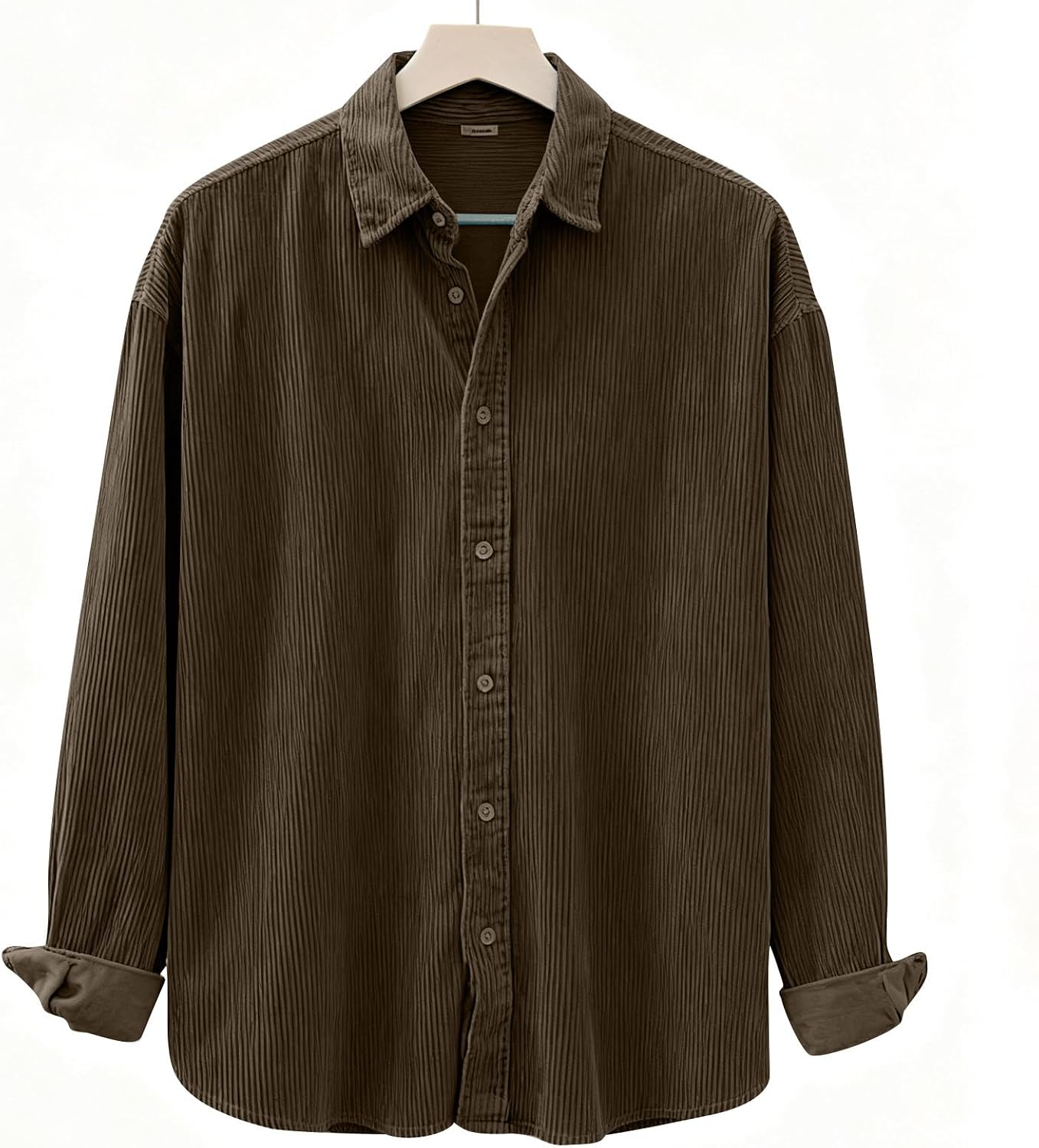 Men's Corduroy Button Down Coat Plus Size Casual Shacket Jacket