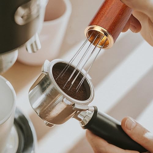 Miniatura 5 de KLKCMS Distribuidor de manipulación de café, nivelador de distribuidor de café, agitador de café, agitador de café expreso, para té con leche,