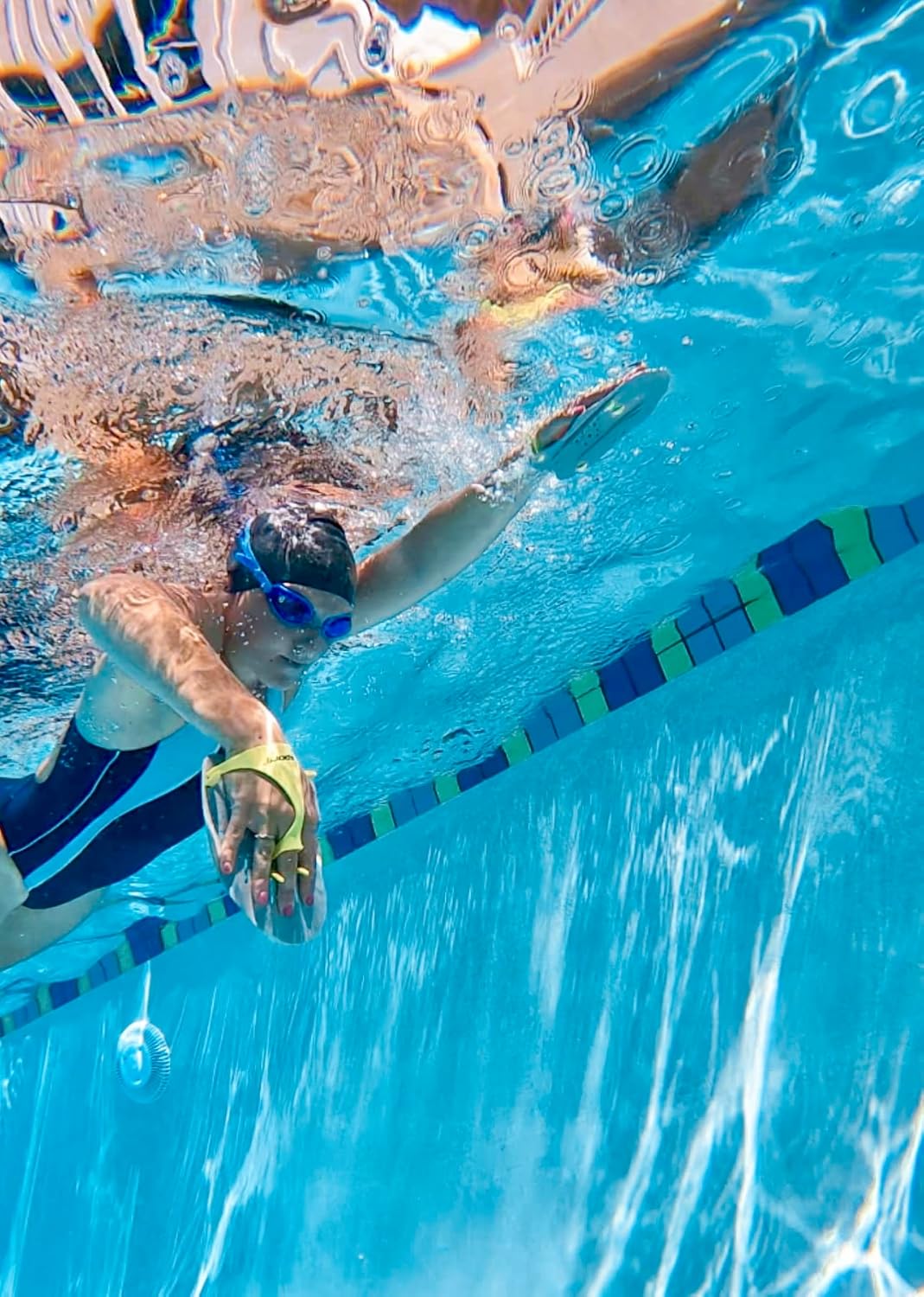 Sporti Performance Enhancing Swim Paddle(Medium), Silicone Cap & Anti-Fog Goggle Strap Set - The Ultimate Swimmer's Combo