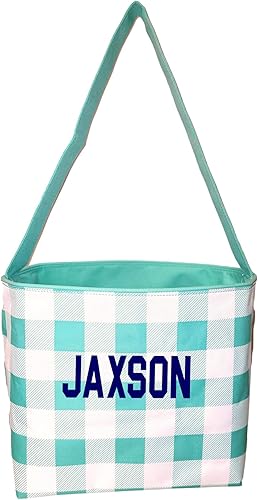 Check Fabric Bucket Basket Bolsa de mano - Juguetes para niños - Pascua - Bebé - Puede ser personalizado