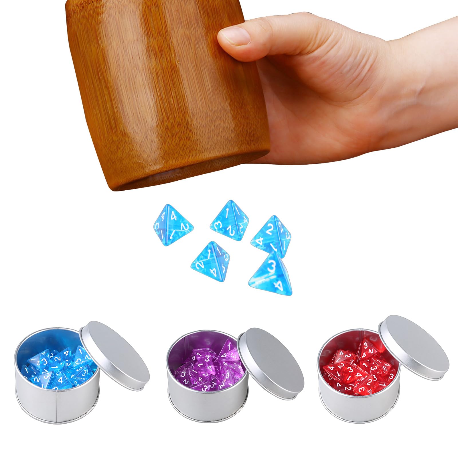 Set De 7 Dés Polyédriques En Acrylique Transparent – Dés Multi-Faces Pour Jeux De Rôle, Portables Et Durables