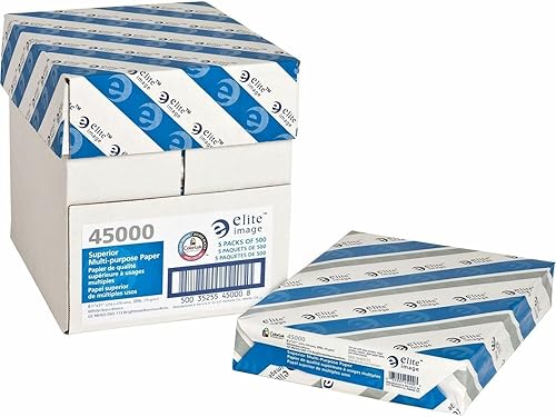 Elite Image 45000 Papel multiusos 98 GE112 ISO 20Ib. 8-12 pulgadas x 11 pulgadas 5CT WE