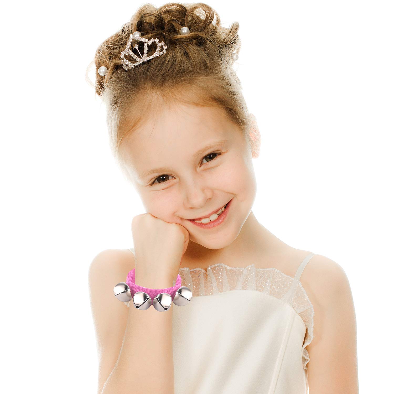 FEPITO 36 Pezzi Cinturino Campanelli da Polso Bracciali Jingle Bells Campanelli Musicali Cavigliere Strumento ritmico Percussioni Decorazioni per Feste Natalizie